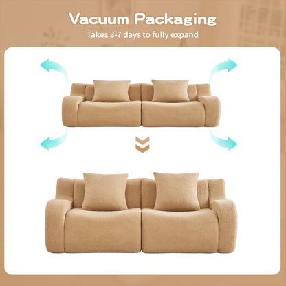 Soft Teddy Fabric Boneless Sofa