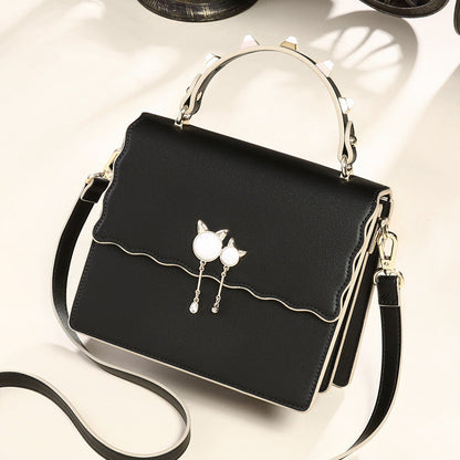 Genuine leather handbags portable fashion simple shoulder bag trendy all-match crossbody bag tote bag