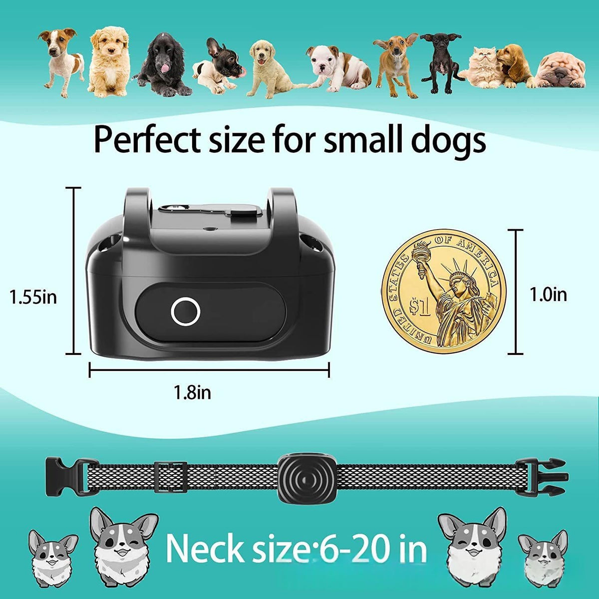 Smart Anti-Bark Dog Collar, Vibration Training Device
