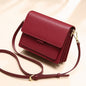 Small genuine leather handbags casual shoulder bag square shape crossbody