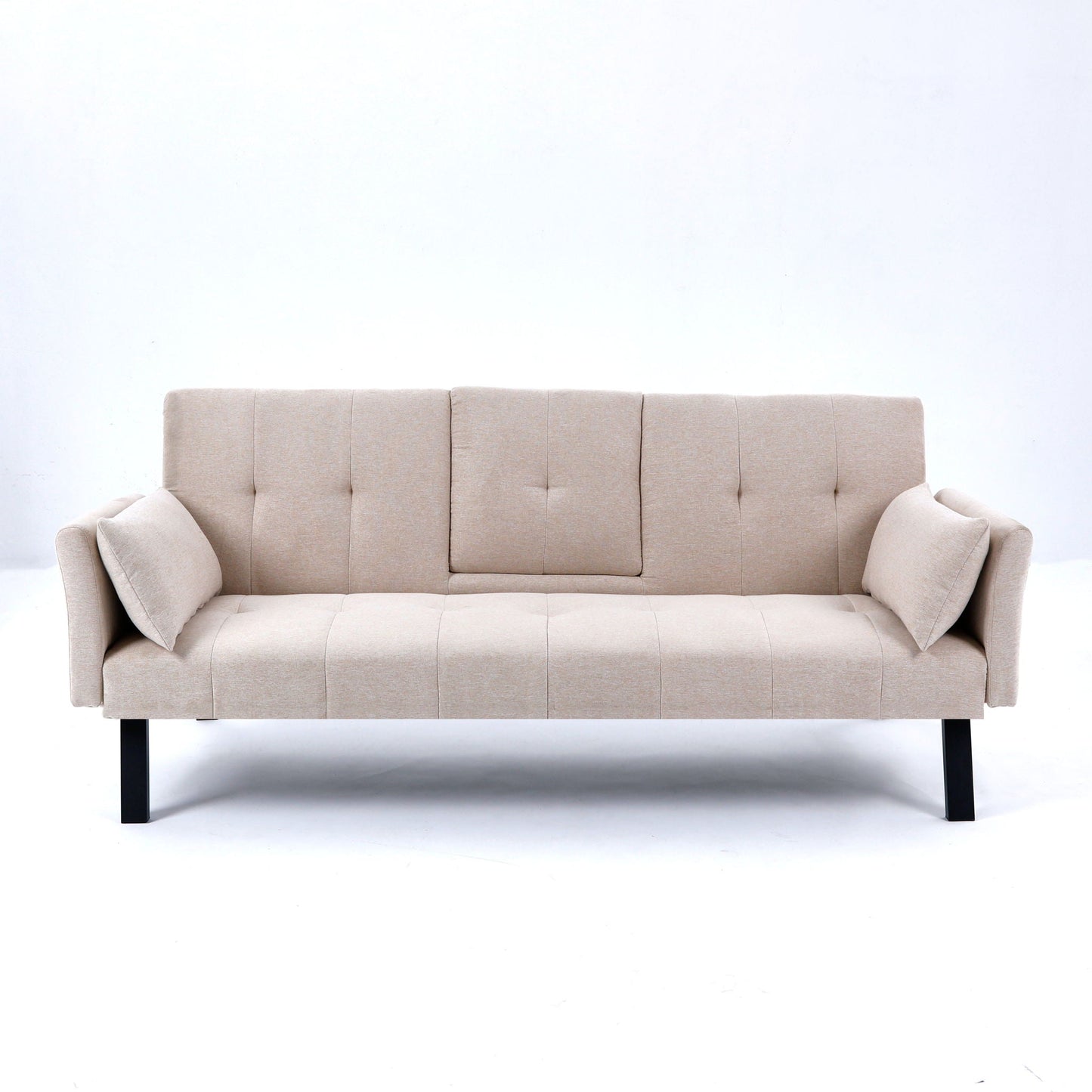 Sofa Bed With Foldable Design And Cup Holder