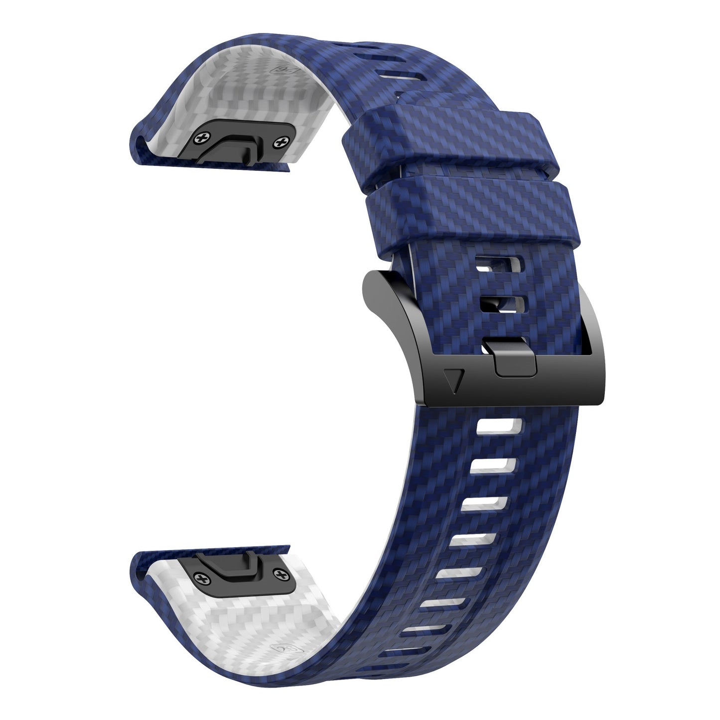 Silicone Watch Strap With Carbon Fiber Texture