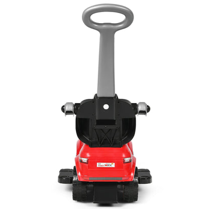 3 In 1 Ride on Push Car Toddler Stroller Sliding Car with Music-Red