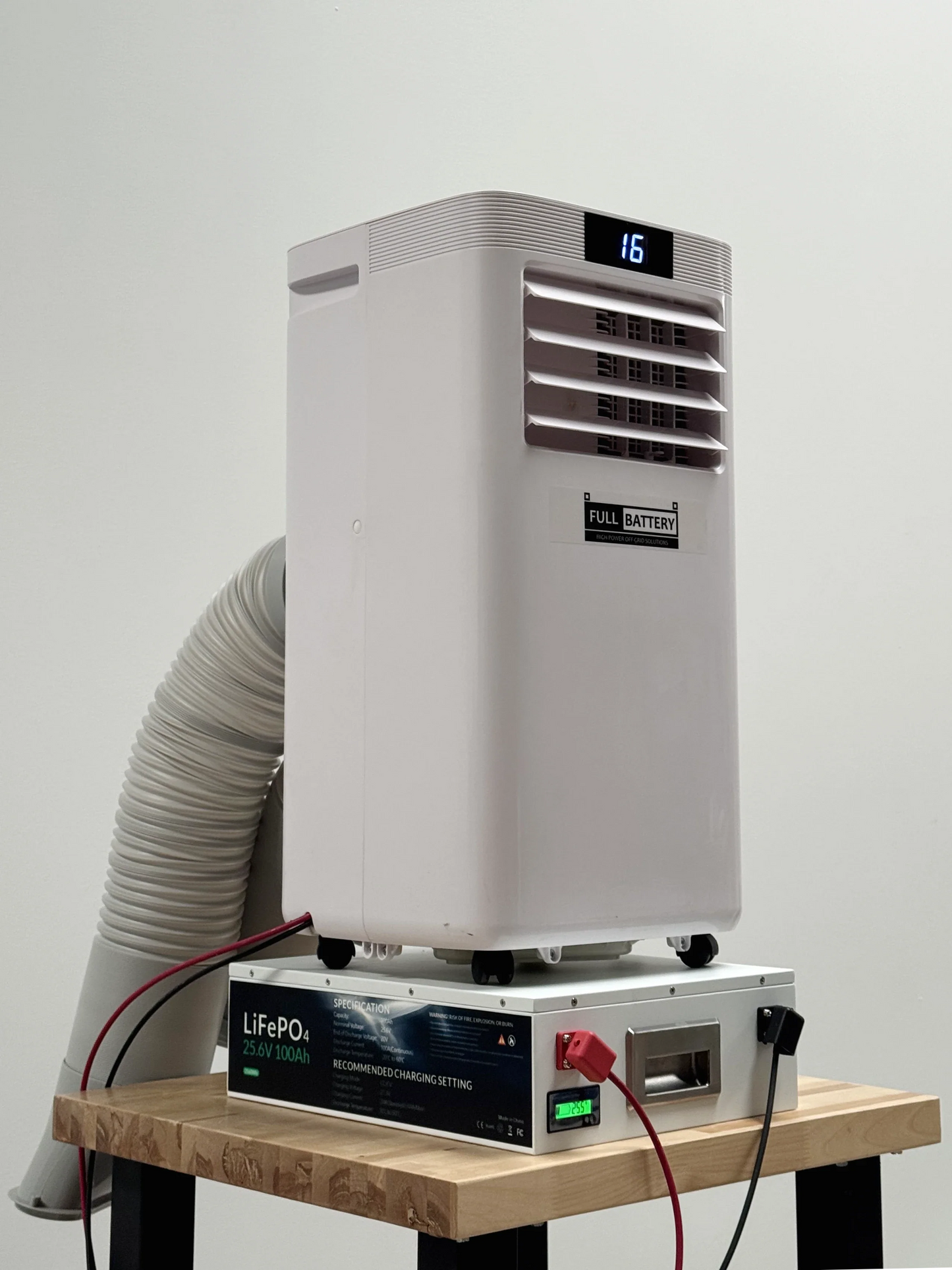 24V Pure DC Portable, Battery/Solar Air Conditioner & Heater (heat pump, 12,000 BTU/h)