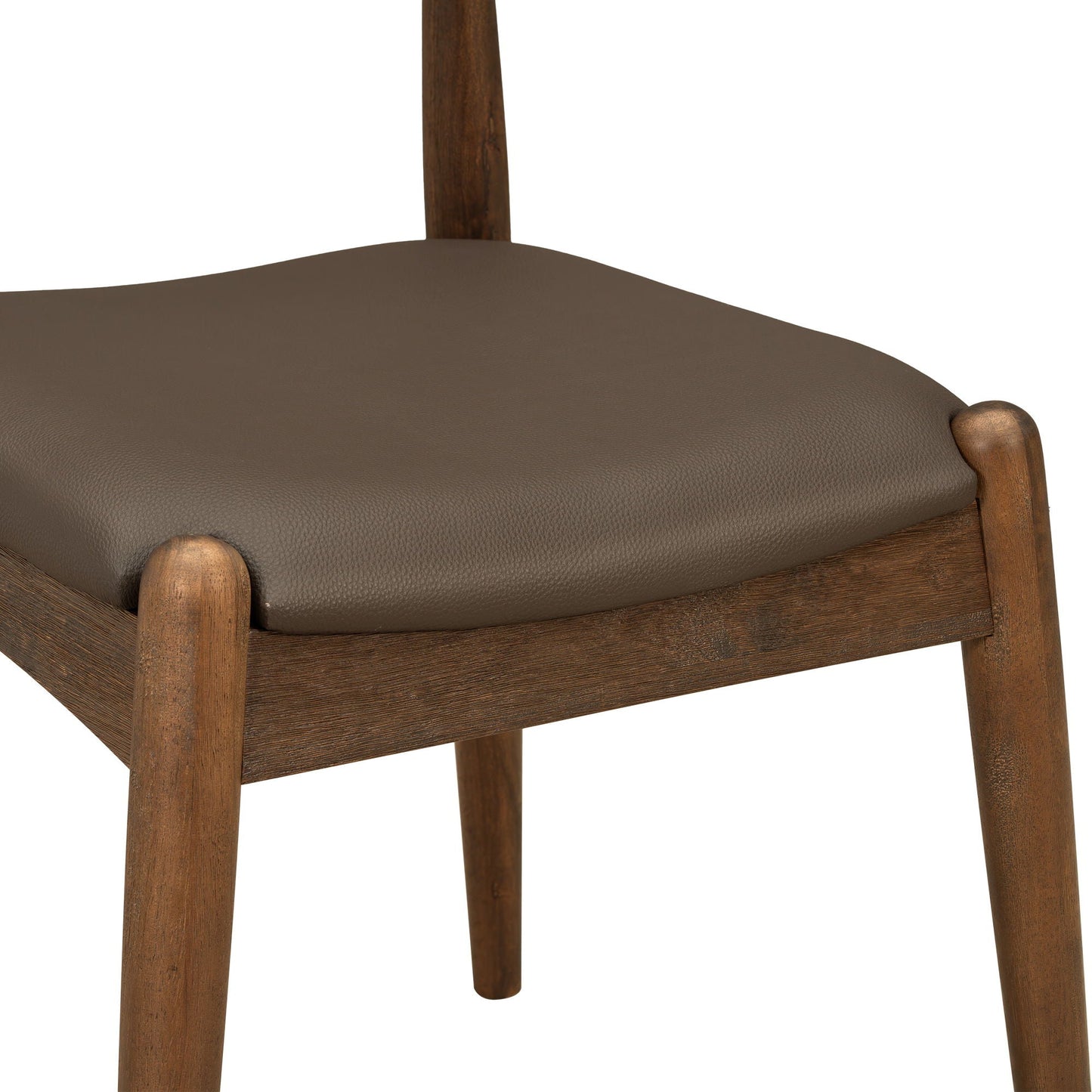 5 Piece Dining Set With 1 Table And 4 Upholstered Chairs - Brown / Walnut