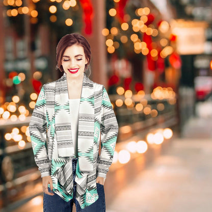 Women Open Front Cardigan Long Sleeve Shawl Neck Breathable Cardigan Well Collection w/ T-Shirt Tank Jeans Leggings
