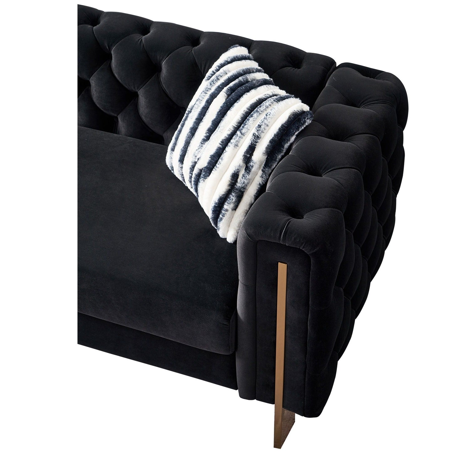 Chesterfield - Modern Tufted Living Room Sofa, 84.25''W Couch