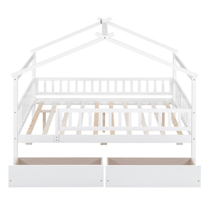 House Bed With 2 Drawers