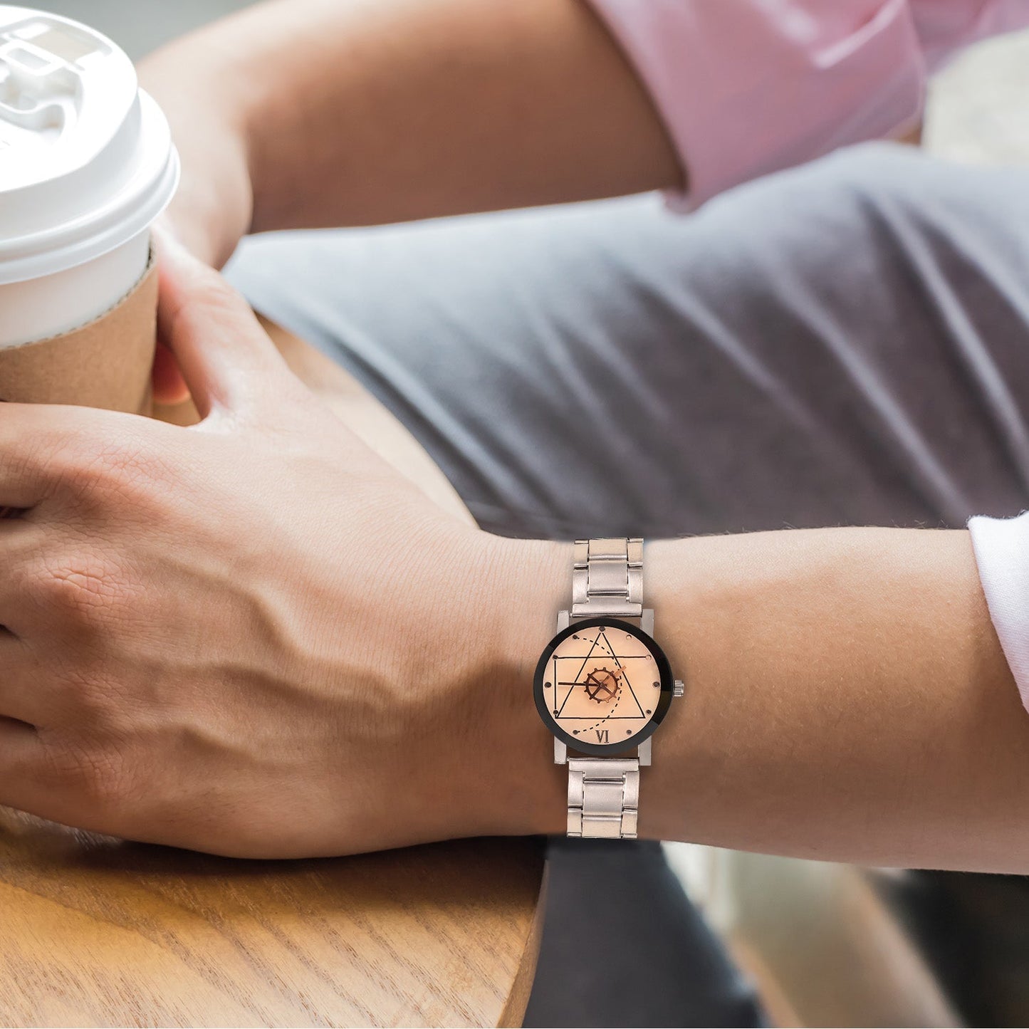 Couples Quartz Watch Men Women Stainless Steel Wrist Watch Ultra-Thin Cutting Craft Luxury Fashion