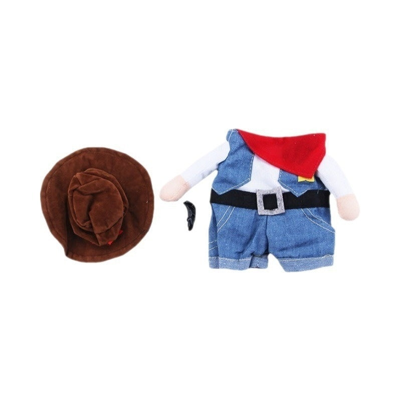 Cat Clothes Western Cowboy Funny Outfit