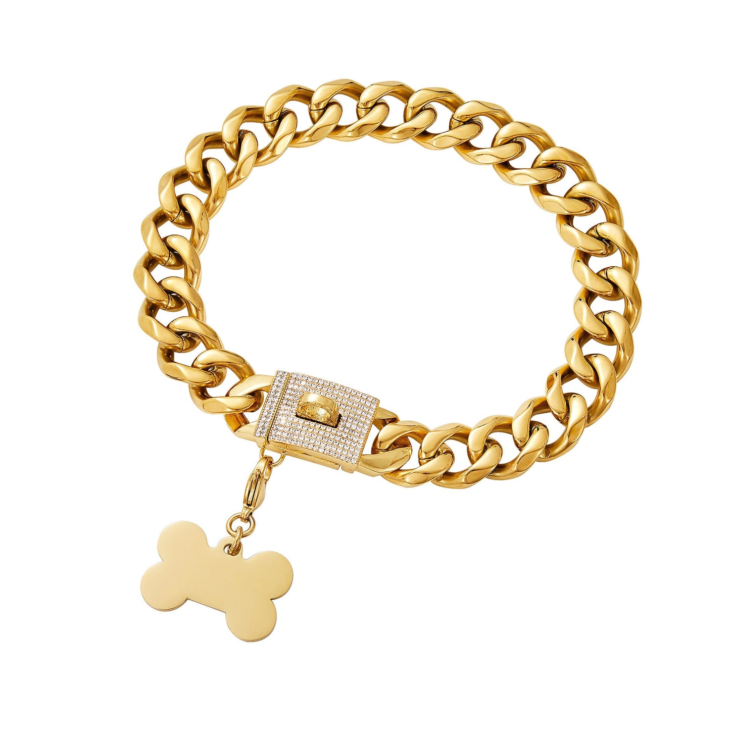 19mm Stainless Steel Dog Chain Pet Dog Necklace Collar