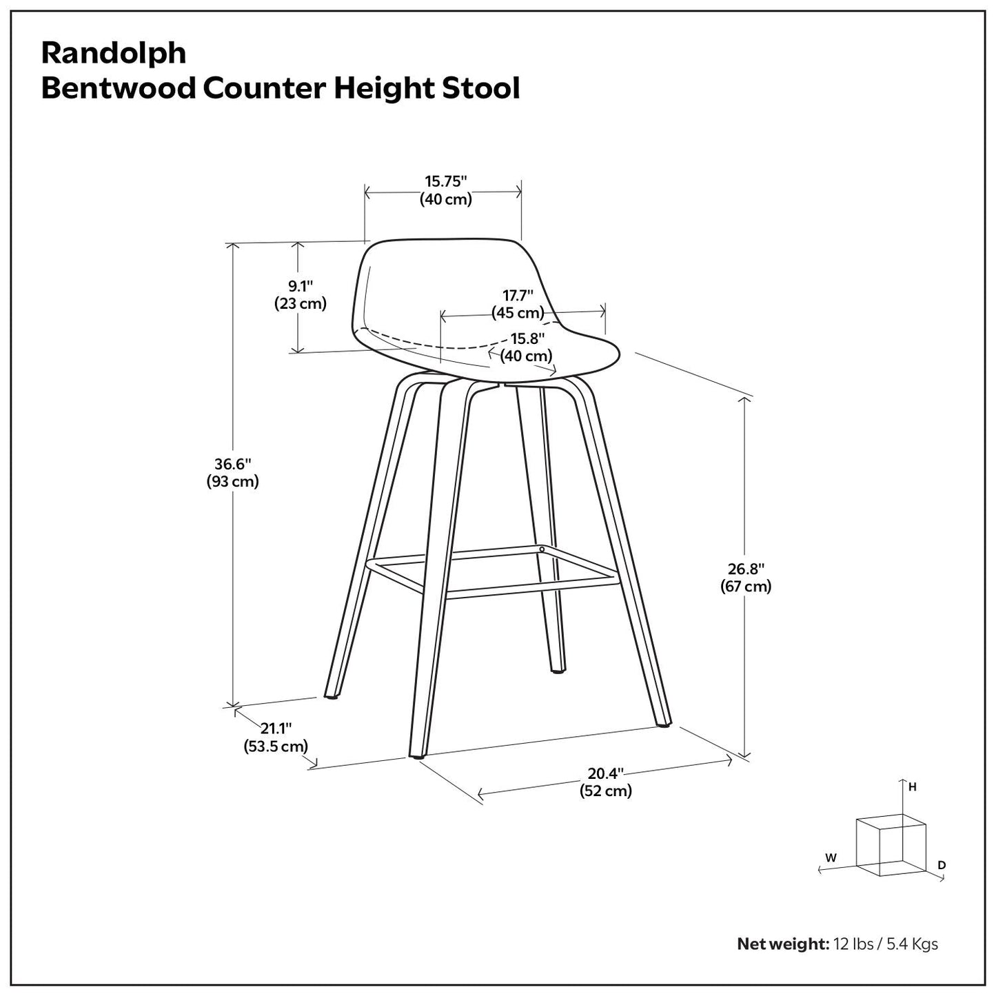 Randolph - Counter / Bar Height Stool (Set of 2) - Blue