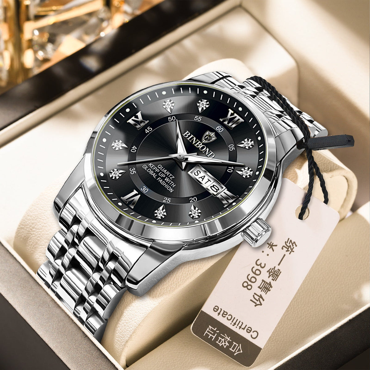 Binbang Business Light-Luxury Quartz Watch For Men