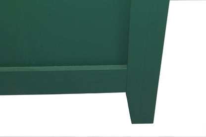 59in Green Accent Cabinet with 4 Doors Mid Century Modern Buffet
