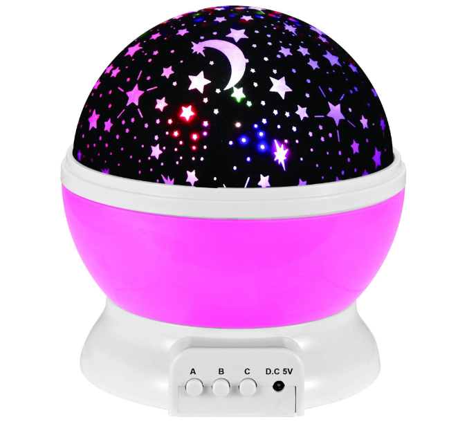 FlipStylez™ Celestial Pearl Multi-Mode Smart Projector | 360° Rotating Starry Sky Projector & Night Light with 6 Projection Films