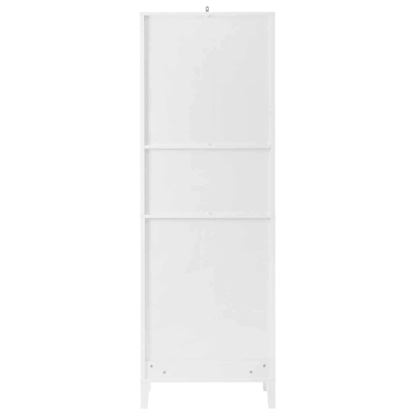 Freestanding Tall Bathroom Cabinet With Soft Close Doors And Adjustable Shelves