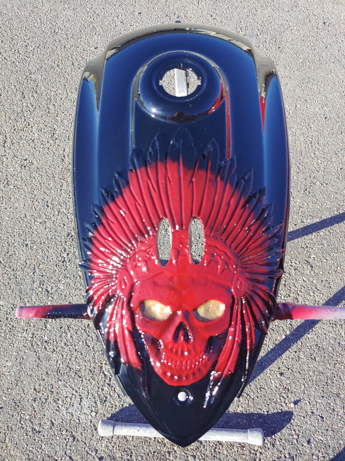 Indian 3D skull warbonnet theme console