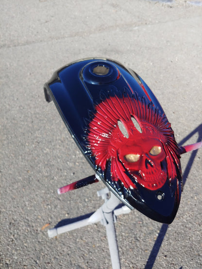 Indian 3D skull warbonnet theme console