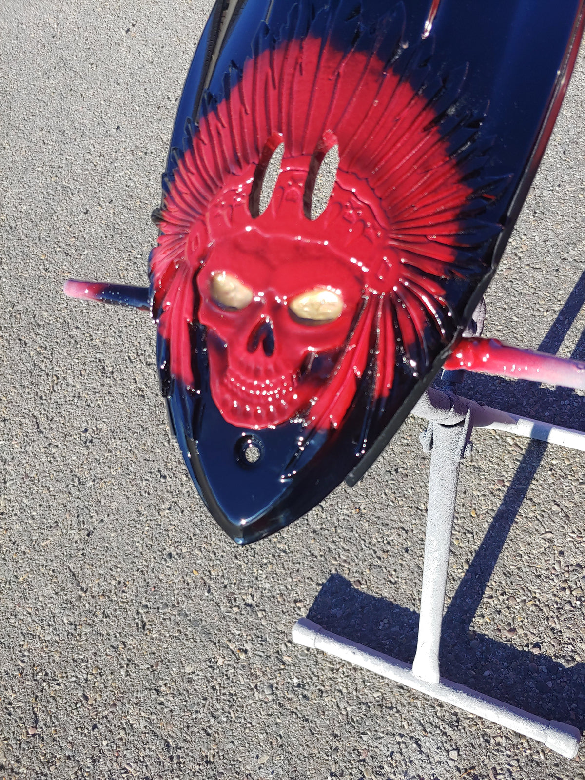 Indian 3D skull warbonnet theme console