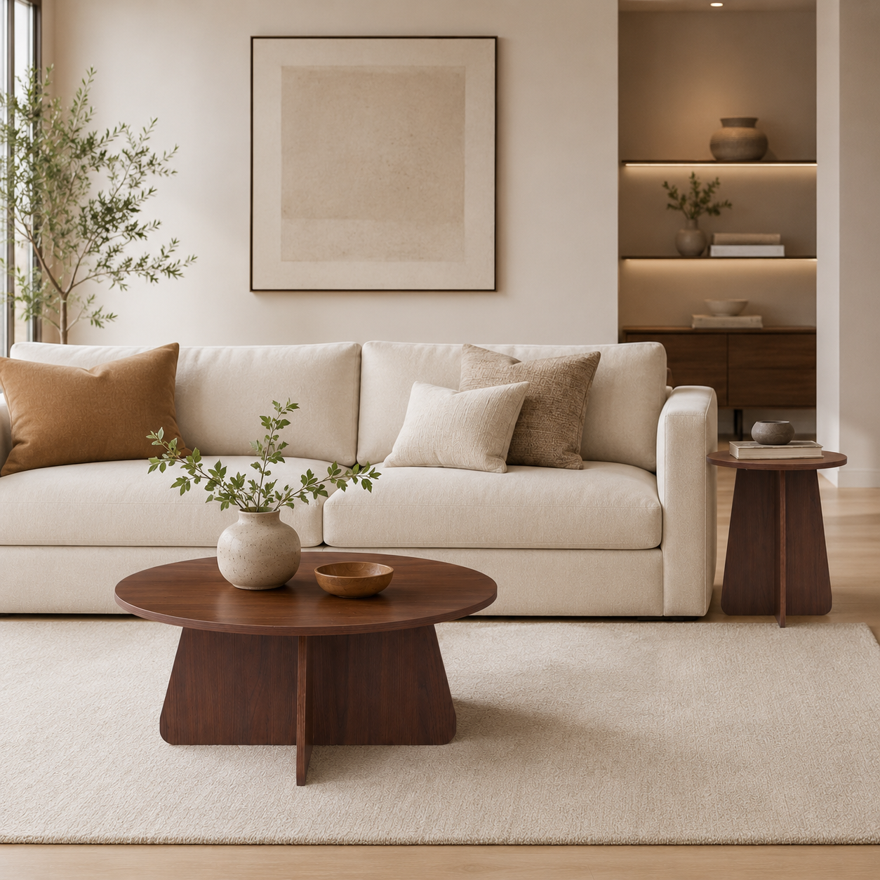 Retro-Style Nesting Coffee Table Set