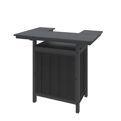 Outdoor Bar Patio Kitchen Island with HDPE & Aluminum Frame