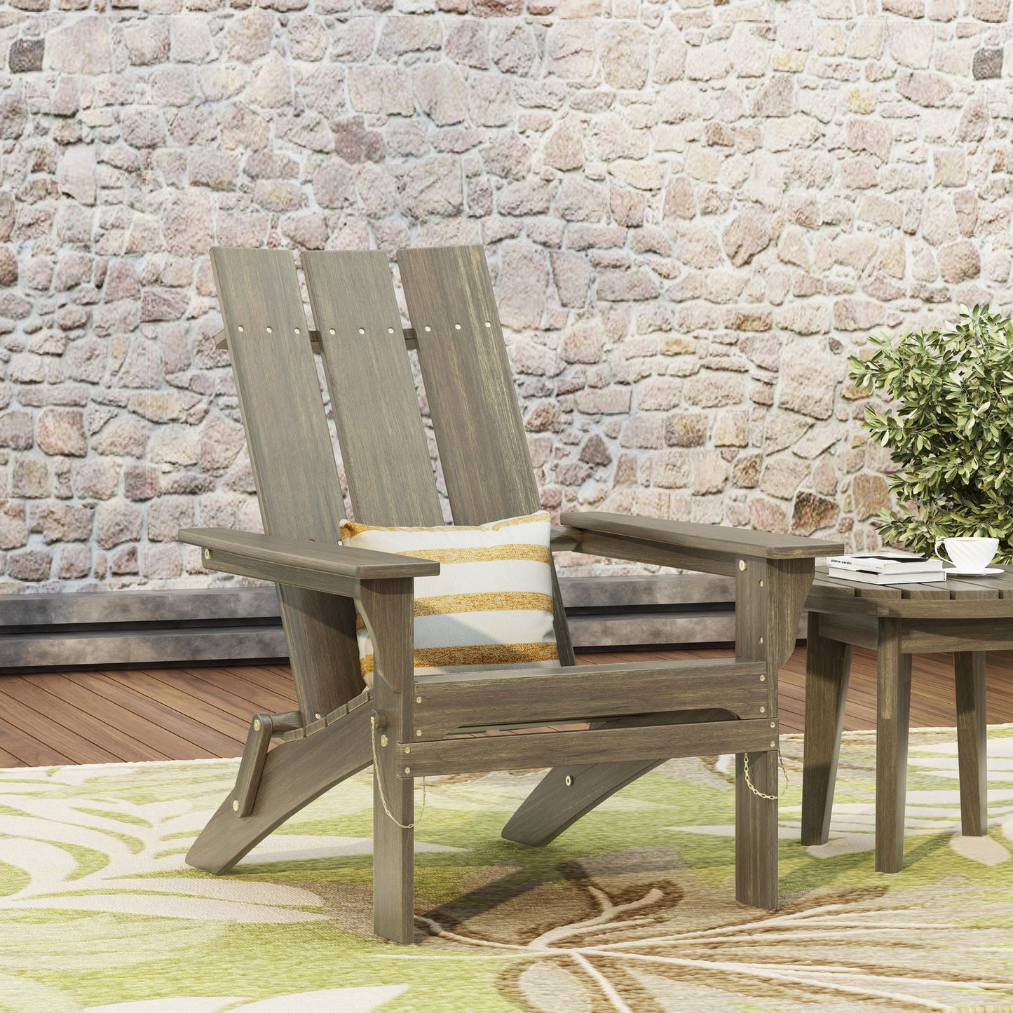 Aurascape Outdoor Comfort Foldable Adirondack Chair