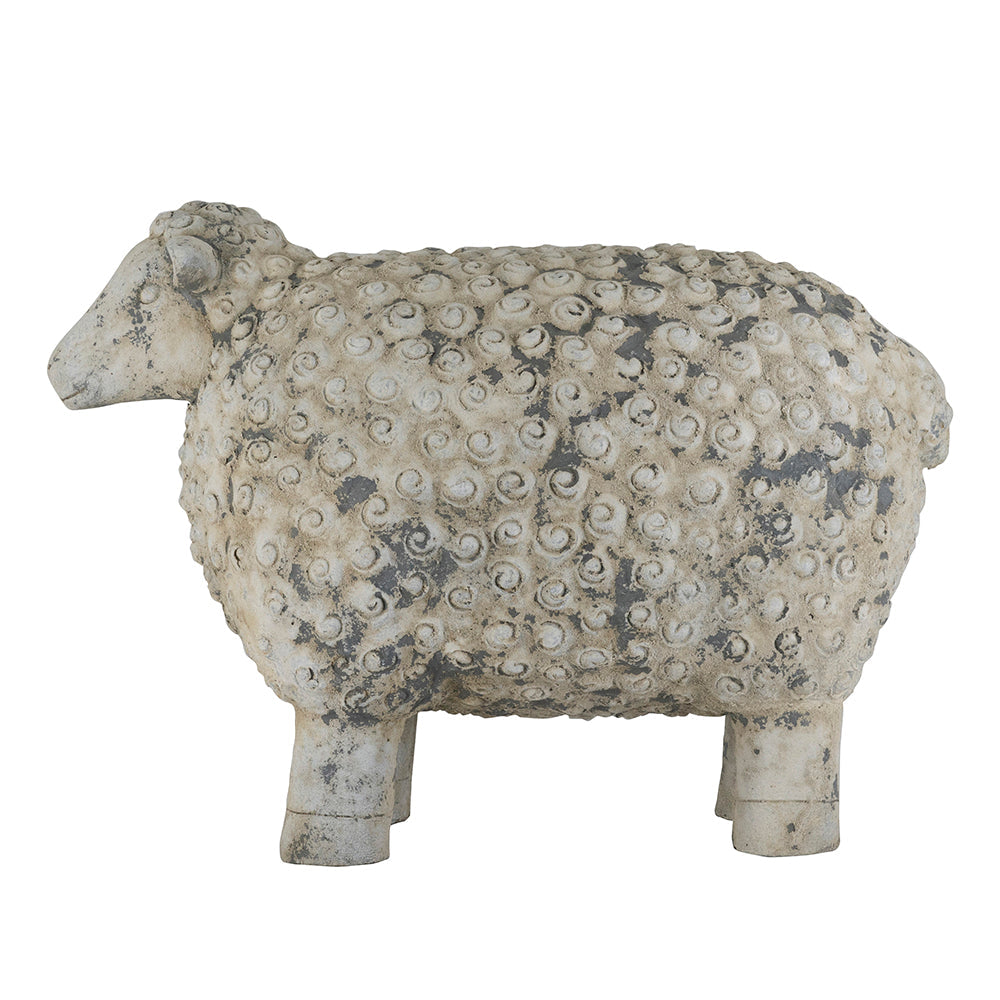 25.5x13x18" Magnesium Sheep Figurine with Weathered Finish