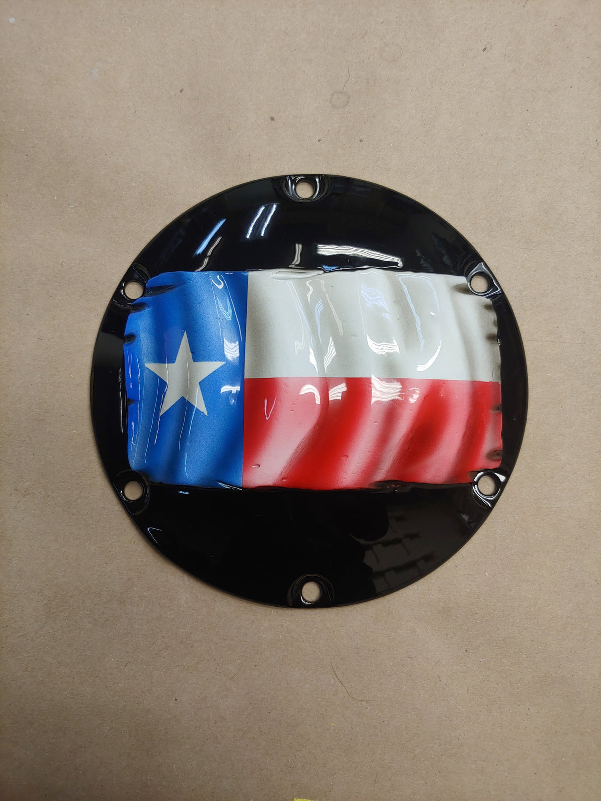 3D tattered Texas flag derby cover