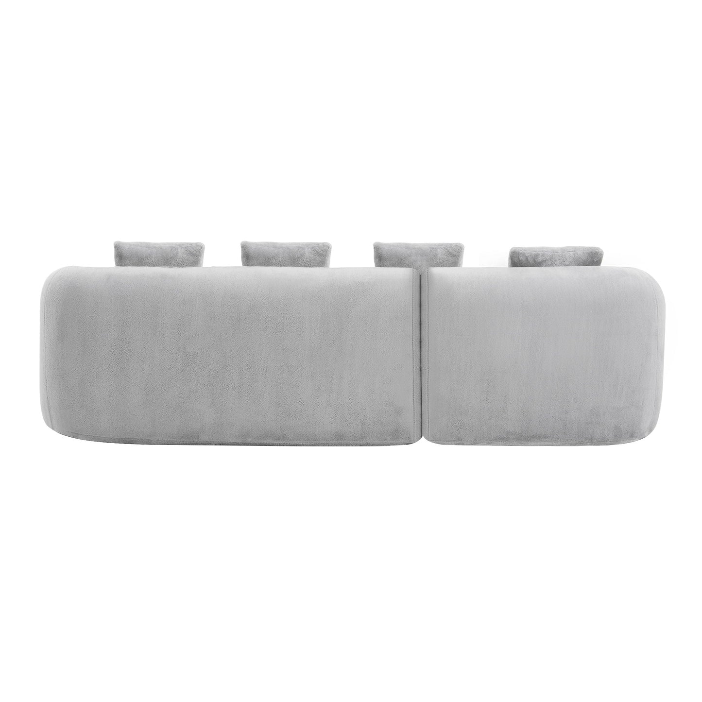 Modular L-Shape Sectional Sofa With Curved Chaise