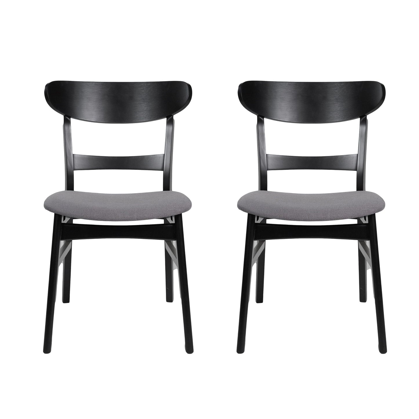 Modern Dining Chair With Upholstered Seat And Wood Frame
