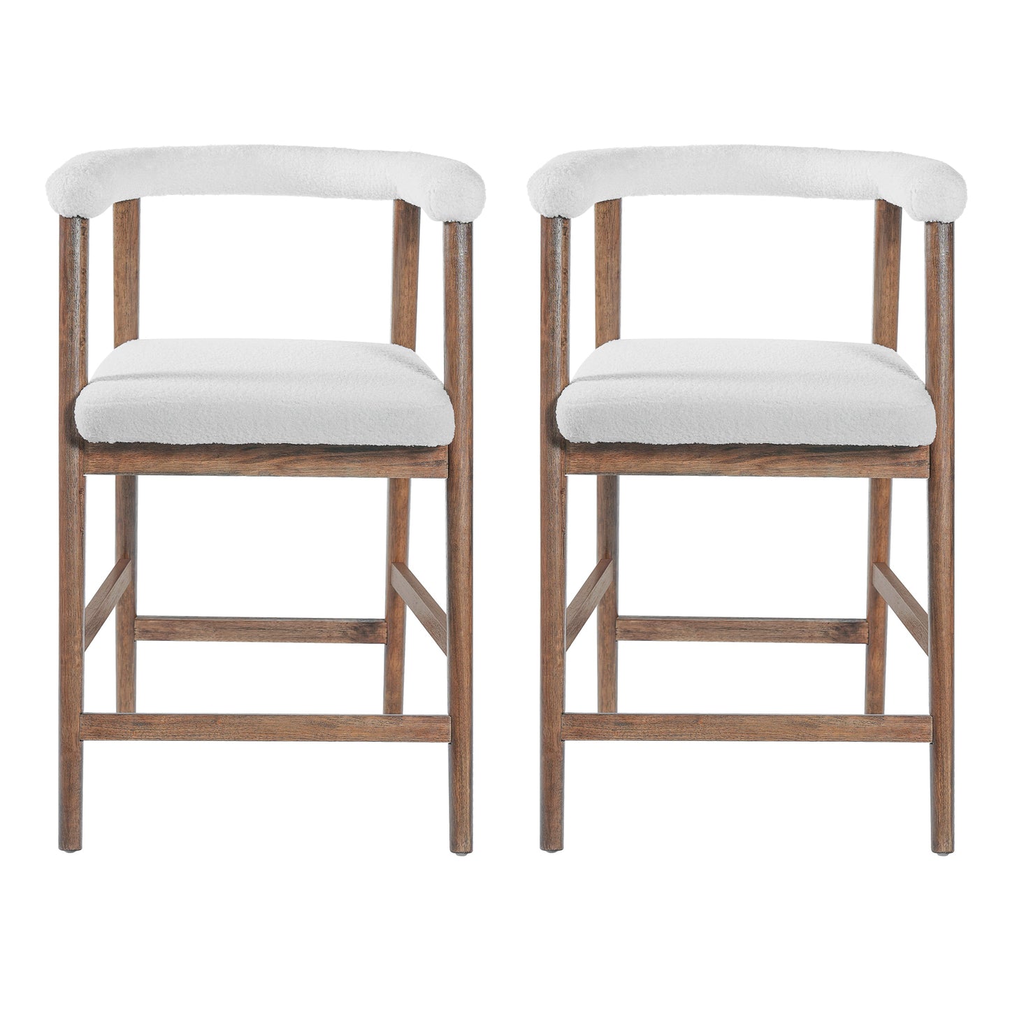 24.5'' Seat Height Bar Stools with Back, Set of 2