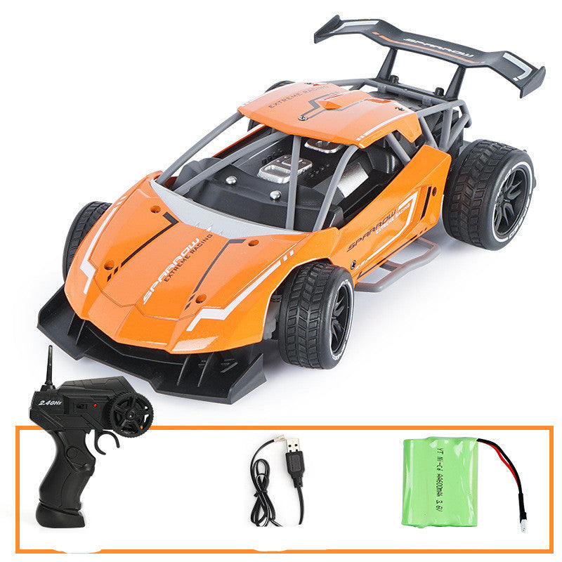 Remote control car high-speed four-wheel drive alloy off-road wireless charging toy car