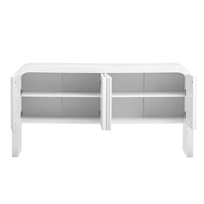 U_STYLE 62.2-Inch Wave-Pattern Console Table