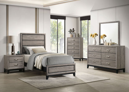 Valen Five-piece Twin Bedroom Set Light Taupe