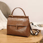 Genuine leather large capacity portable shoulder bag fashion crocodile  7387 tote crossbody