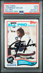 Graded 1982 Topps Lawrence Taylor #434 Rookie RC Signed Football Card PSA 3 Card - Auto Grade 10