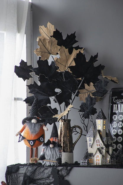 Standing Gnome With Gnome & Holding Banner, For Halloween Decor