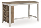 Skempton - Rectangular Counter Table With Storage - White