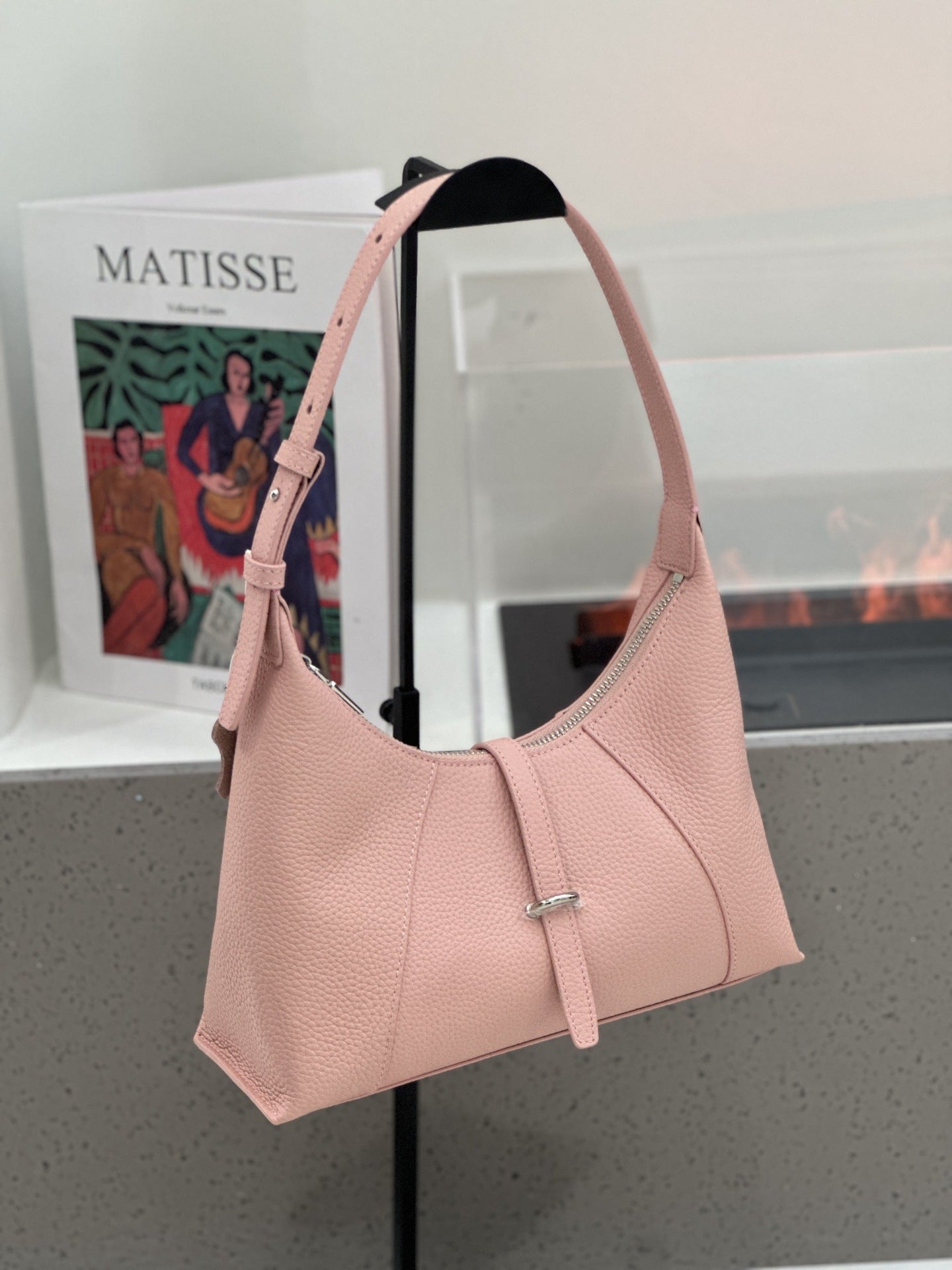 Baidie Leather Women's Bag 2025 New First-Layer Cowhide Dumpling Bag French-Style Shoulder Bag Crescent Handbag Pillow Bag