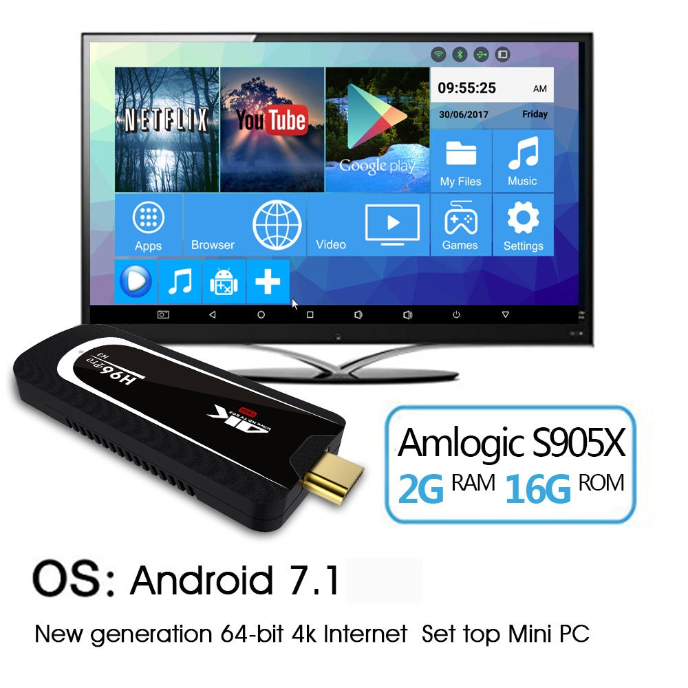 Android 7.1 Smart TV Box & Mini PC | 4K Ultra HD Streaming Media Player with WiFi & USB Support