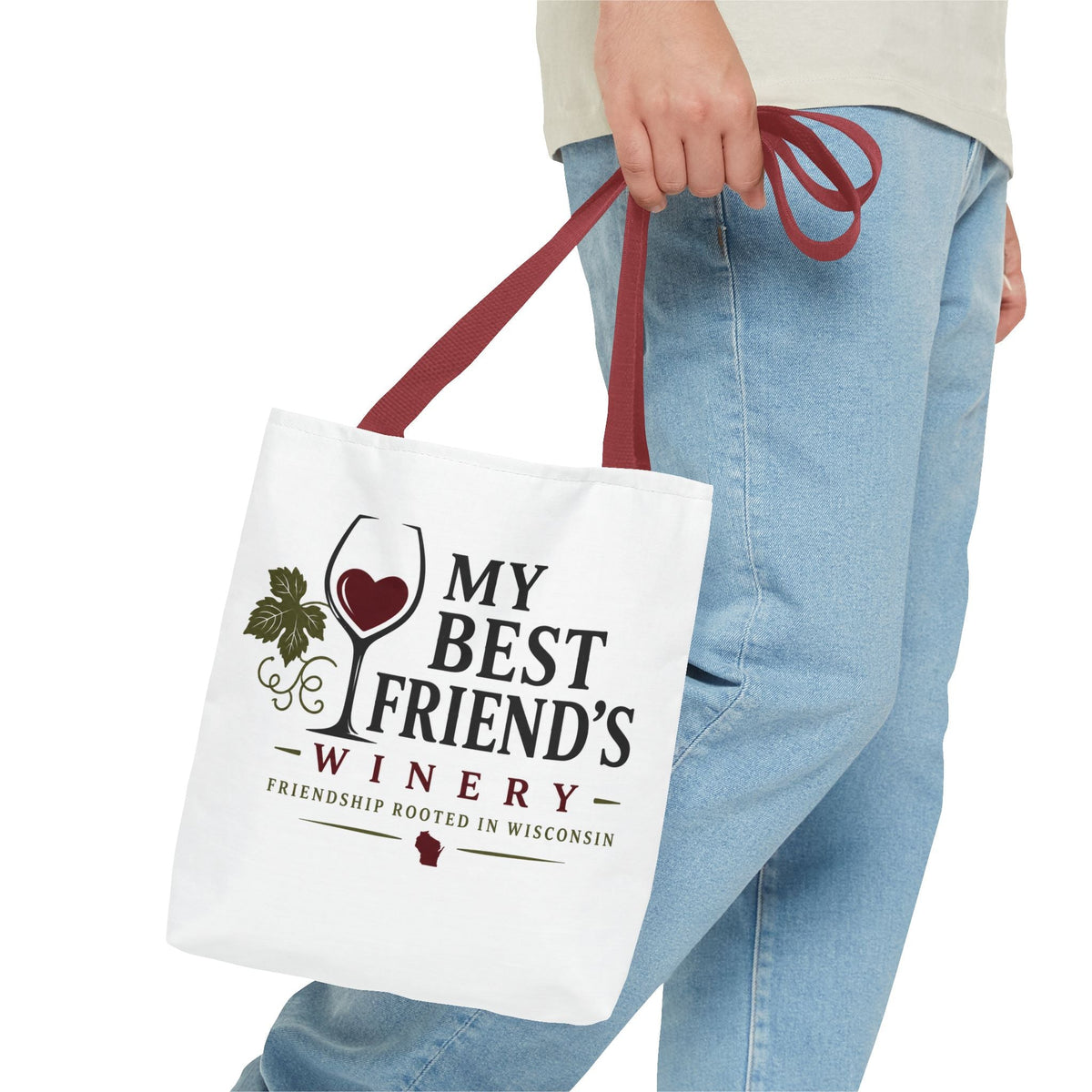 My Best Friend's Winery Tote Bag — Friendship Rooted in Wisconsin Wine Tote