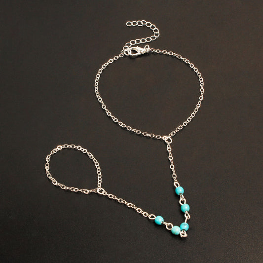 Simple Turquoise Handmade Beaded Bracelet