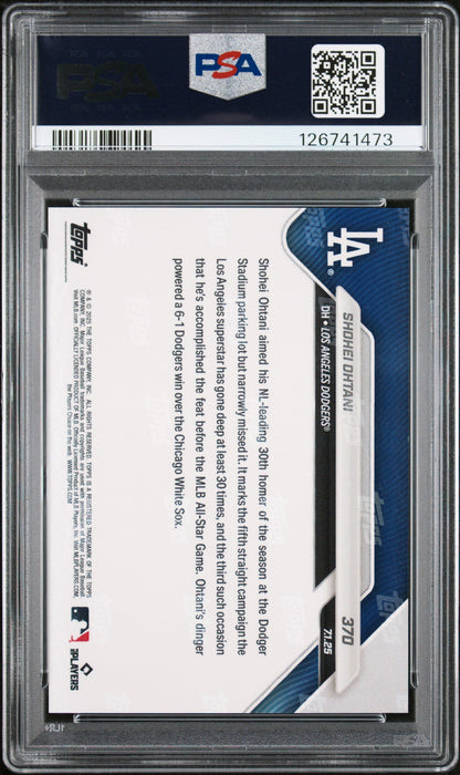 Graded 2025 Topps Now Shohei Ohtani #370 Baseball Card PSA 10 Gem Mint