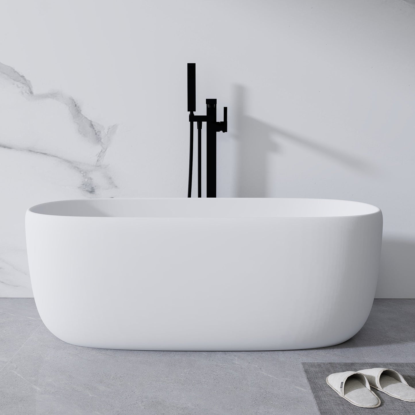 51" Freestanding Bathtub in Matte White