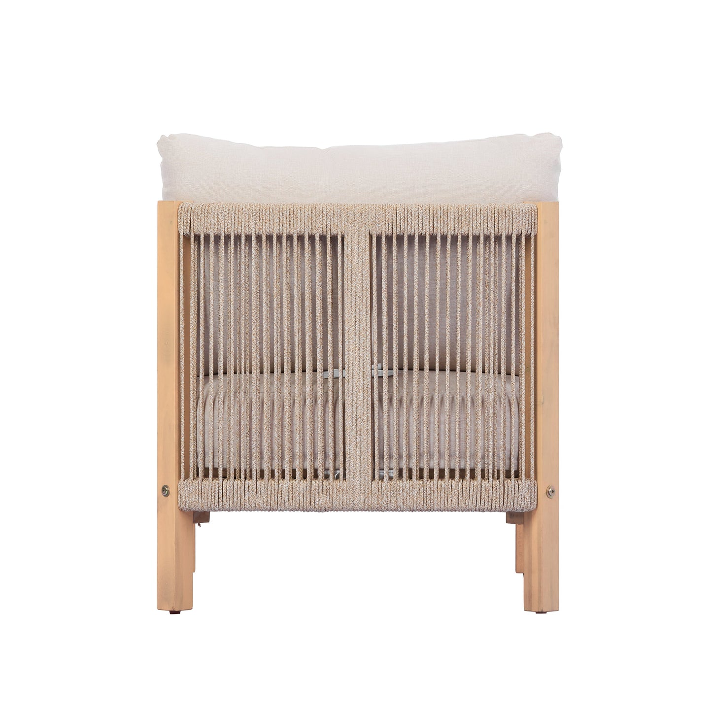 Acacia Wood Patio Furniture Club Chair Set of Two