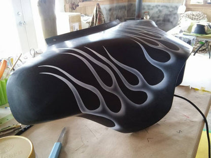 Harley Fairing Ghost Flames