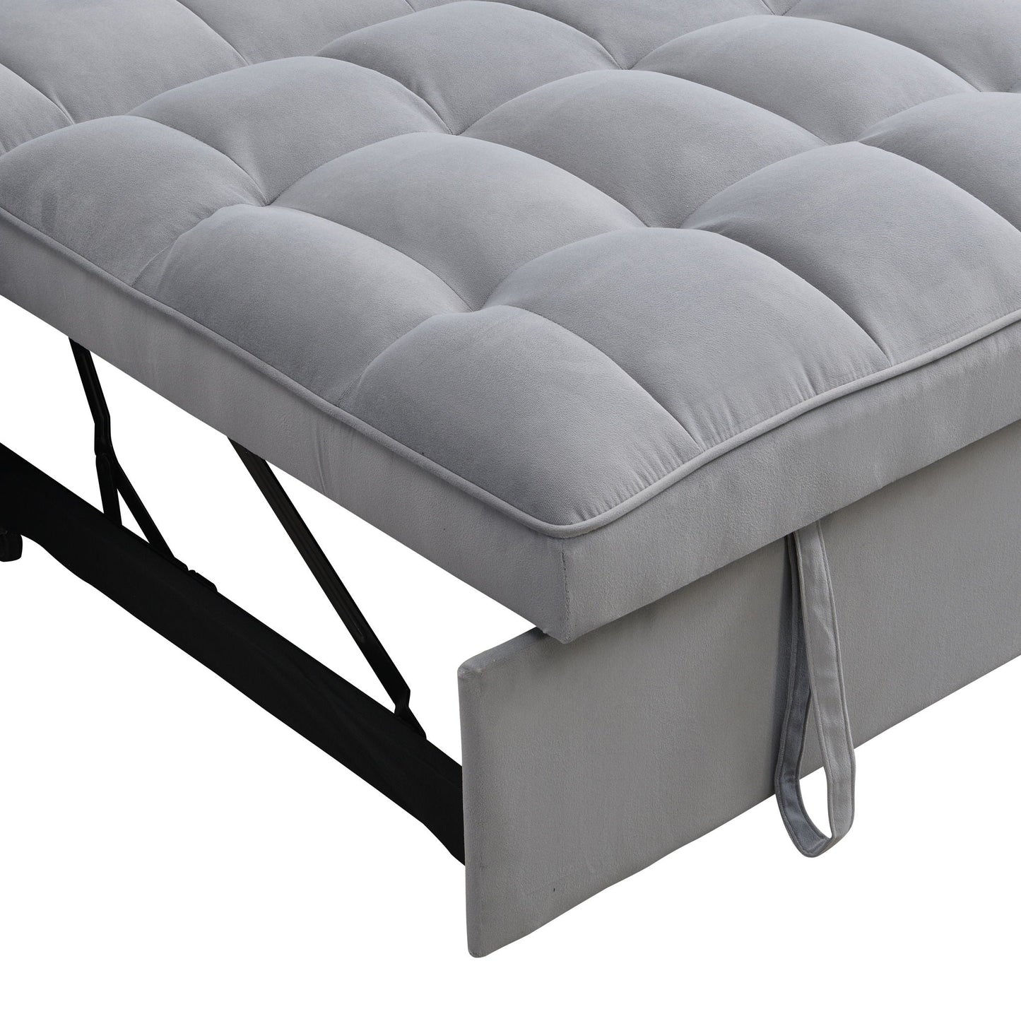 Modern Loveseat Futon Sofa With Pullout Bed, Adjustable Reclining Backrest, Toss Pillows