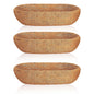 3Pcs 24in/30in/36in Trough Coco Liners For Planters Coconut Coir Planter for Window Box Hanging Trough Basket Half Moon Planter Liner Replacement For