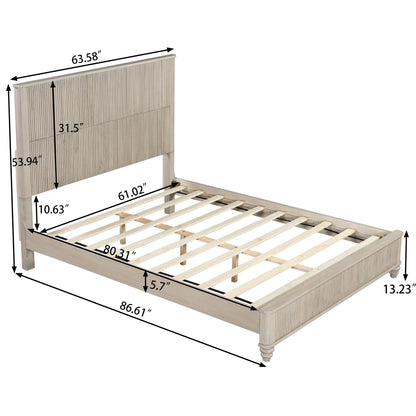 Platform Bed Frame With Tall Headboard