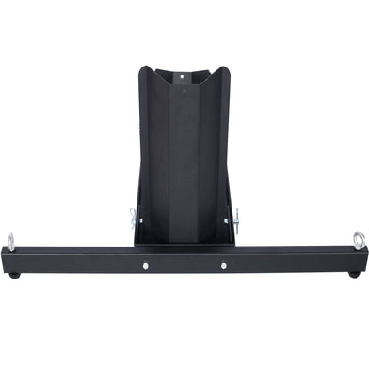 Heavy Duty Adjustable Motorcycle Stand / Wheel Chock 1800 Lb Capacity - Black